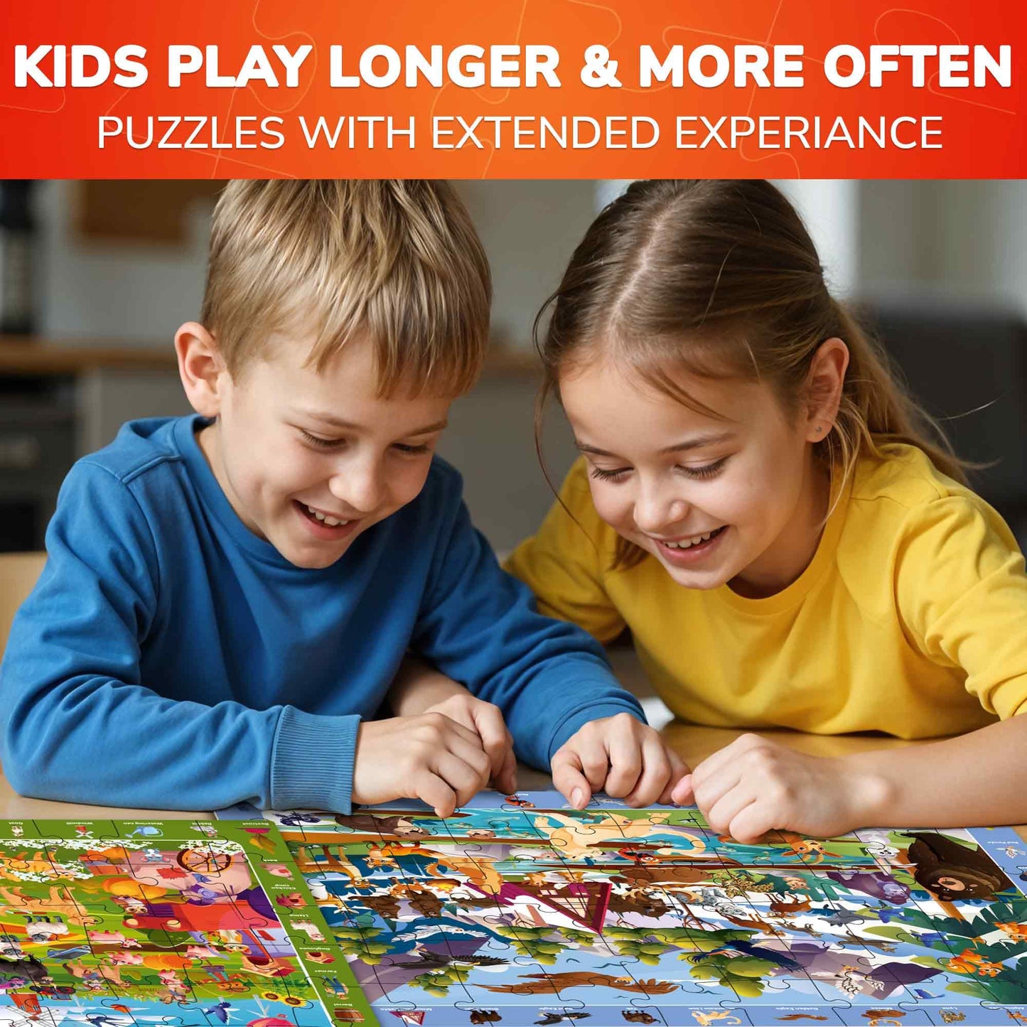 Quokka Puzzles For Kids Ages 4-6 - 4-Pack 60-Piece - Search & Find Kids Puzzles Ages 5-8 - Educational Learning Toys Desert - Mo