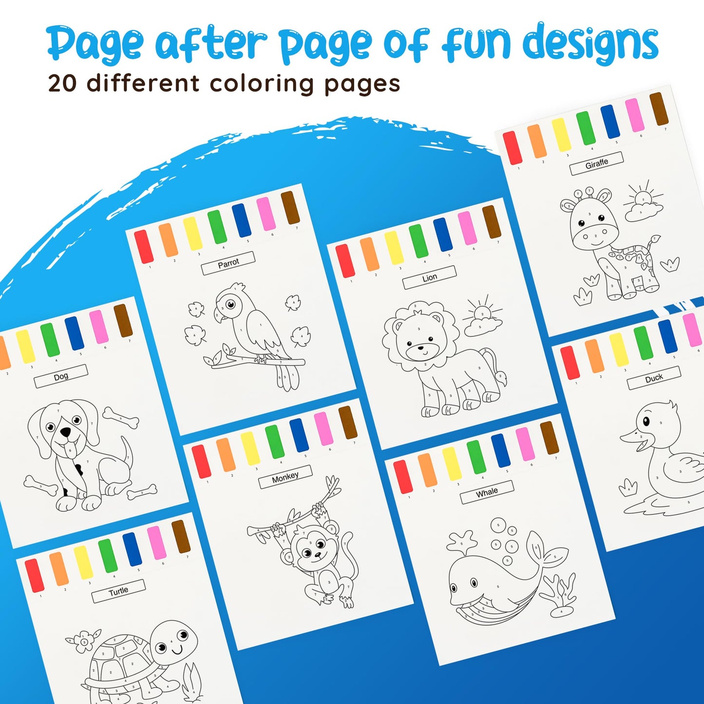 Paint With Water Coloring Book For Toddlers: Mess Free Kids Watercolor Painting Activity Kit - Arts And Crafts For Ages 2 3 4 5