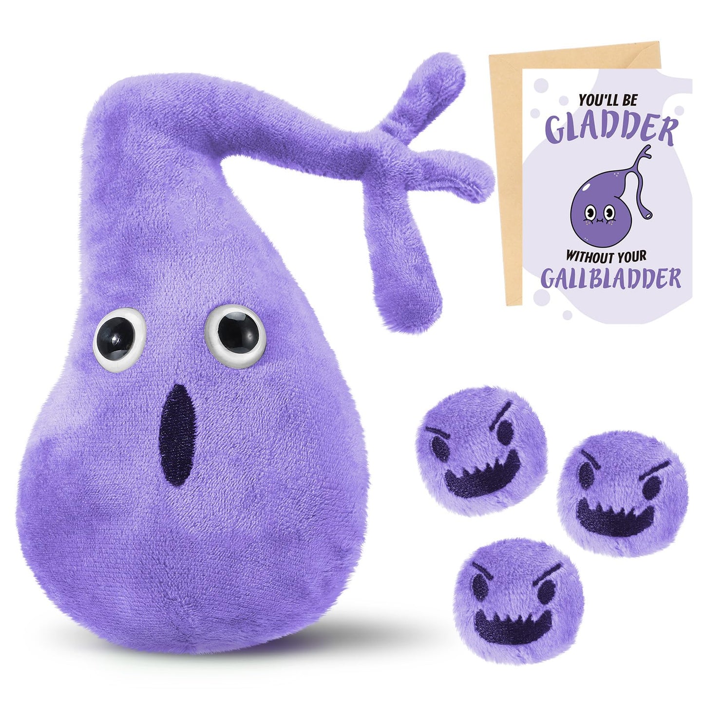 Winnerwhy Gallbladder Plush Set Gall Surgery Recovery Gifts Include Gall Plush With Gallstones Stuffed And Gallbladder Get Well