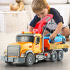 Dwi Dowellin Kids Toys for 3 4 5 6 7 Years Old Boys, 15'' Large Tow Truck Toy,Friction Powered Transport Truck Crane Toy with Li