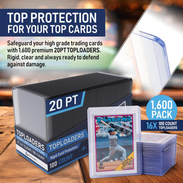 enhanced Seamless 20PT - 360PT Thick Top Loaders for Cards | Top Loader Card Holder Baseball Card Sleeves Hard Plastic Hard Trading Cards Sleeves TCG Sports Sleeve Hards Toploader Clear Plastic.
