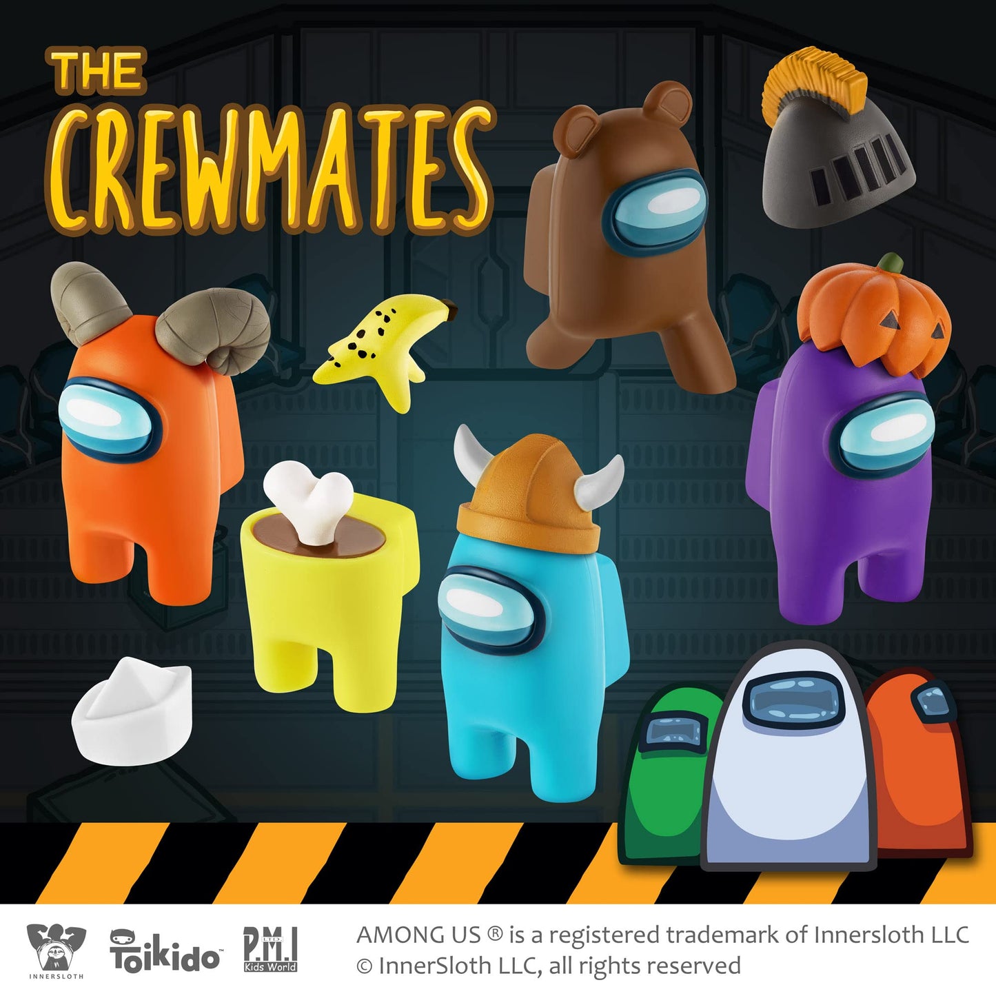 P.M.I. Among Us Crewmate Figures | 5 Among Us Toys Out Of 16 Collectibles In 1 Pack | Among Us Merch Incl. The Peeled And The Cl