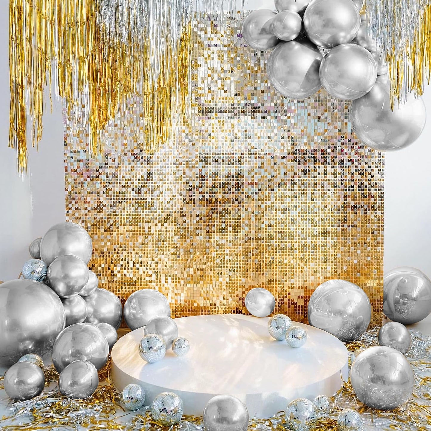 170 Pieces Silver Balloons Silver Metallic Balloons Silver Balloon Arch Kit Silver Balloon Garland For Silver Birthday Wedding G