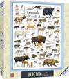 Masterpieces 1000 Piece Jigsaw Puzzle For Adults, Family, Or Youth - Land Mammals Of North America - 19.25'X26.75'