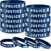Satinior 24 Pcs Police Silicone Rubber Bracelets Party Favors Wristbands For Police Themed Birthday Graduation Party Decorations