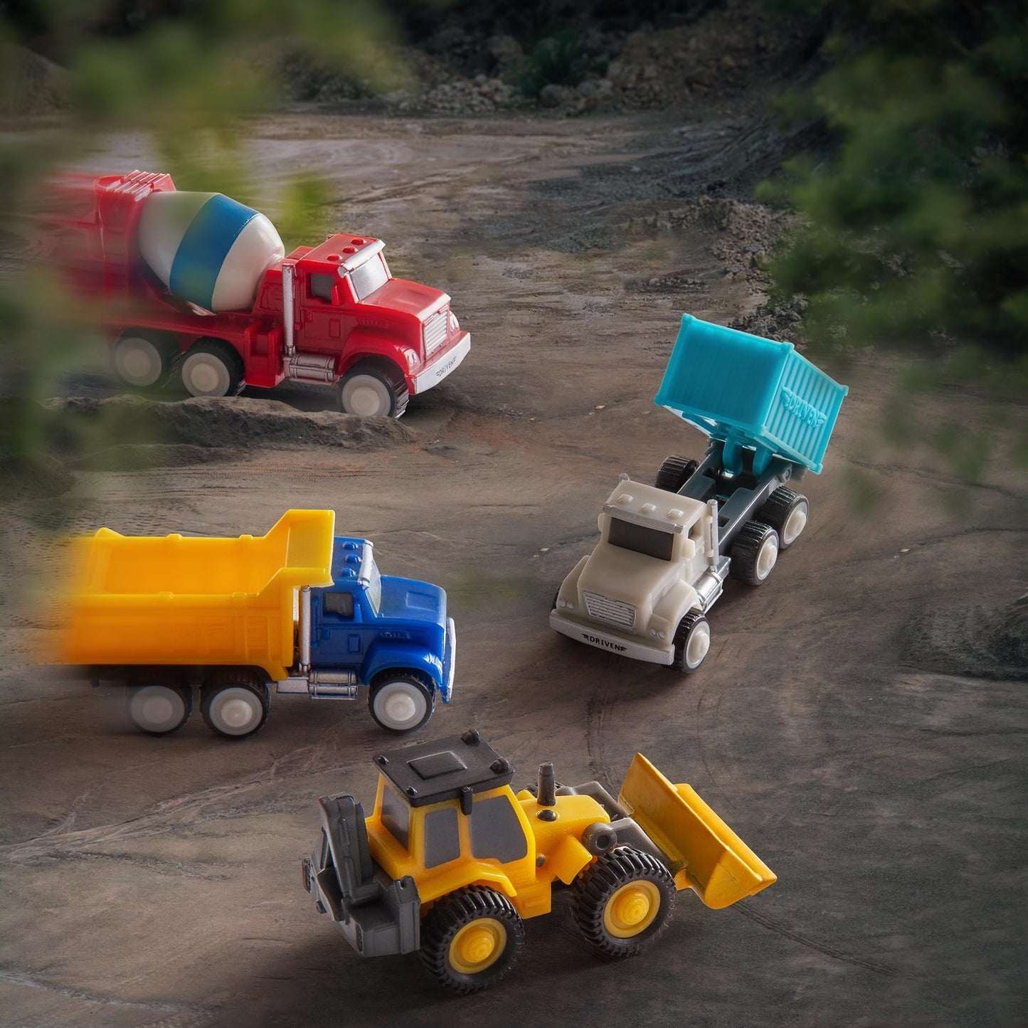 Driven By Battat - Mini Toy Car Set - Toy Trucks For Kids - Toy Construction Vehicles - City Vehicle Toys - 3 Years + - Pocket F