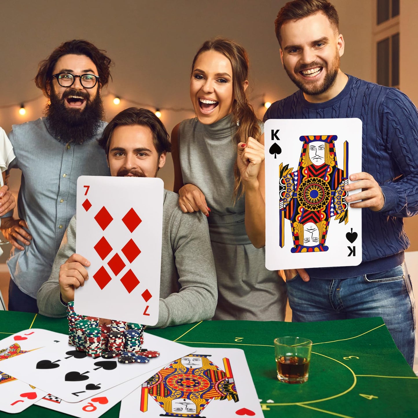 Cholemy Jumbo Playing Cards 11 X 17 Inches Giant Deck Of Cards Large Print Playing Cards Oversized Full Deck Cards For Adults Ga