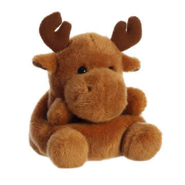 Aurora Adorable Palm Pals Cinnamon Moose Stuffed Animal - Mini 4.5" Brown Plush Toy for Kids & Collectors - Model 99132