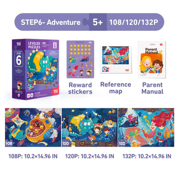 Toi Leveled Puzzles For Kids Aged 5 And Up, Toddler Puzzle Preschool Learning Jigsaw Puzzles, Large Pieces Educational Game For