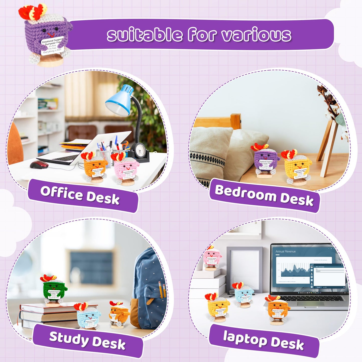 Emotional Support Dumpster Fire, Dumpster Fire With Nfc Card Play Encouraging Music And Text, Handmade Dumpster Fire Desk Access