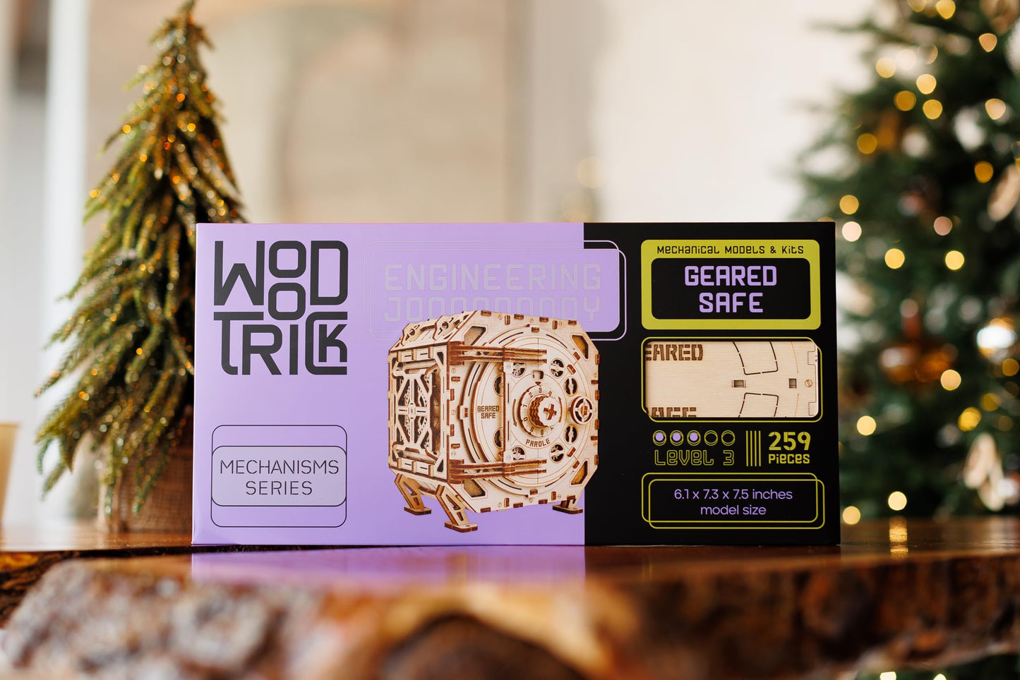Wood Trick Safe Wooden Model Kit For Adults And Kids To Build - Diy Locker Puzzle Box With Combination - Mechanical - Store Your Precious Items - Heavy Duty Design - 3D Wooden Puzzle