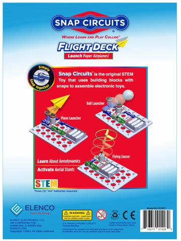 Snap Circuits Flight Deck STEM Toy Kit - Construction Gift for Ages 8+, Boys & Girls, Engaging Learning Experience