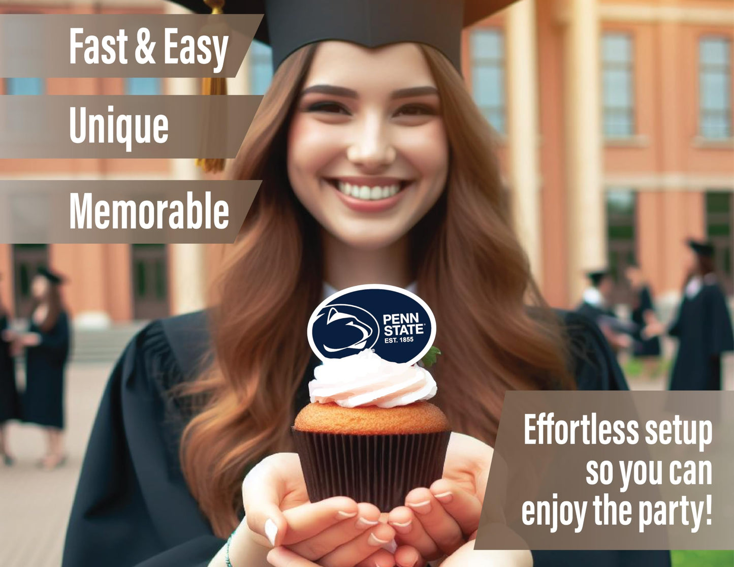 Penn State Party Supplies (42 Pieces) For Psu Graduation, Tailgating And Birthday Party Decorations With Penn State Banner With
