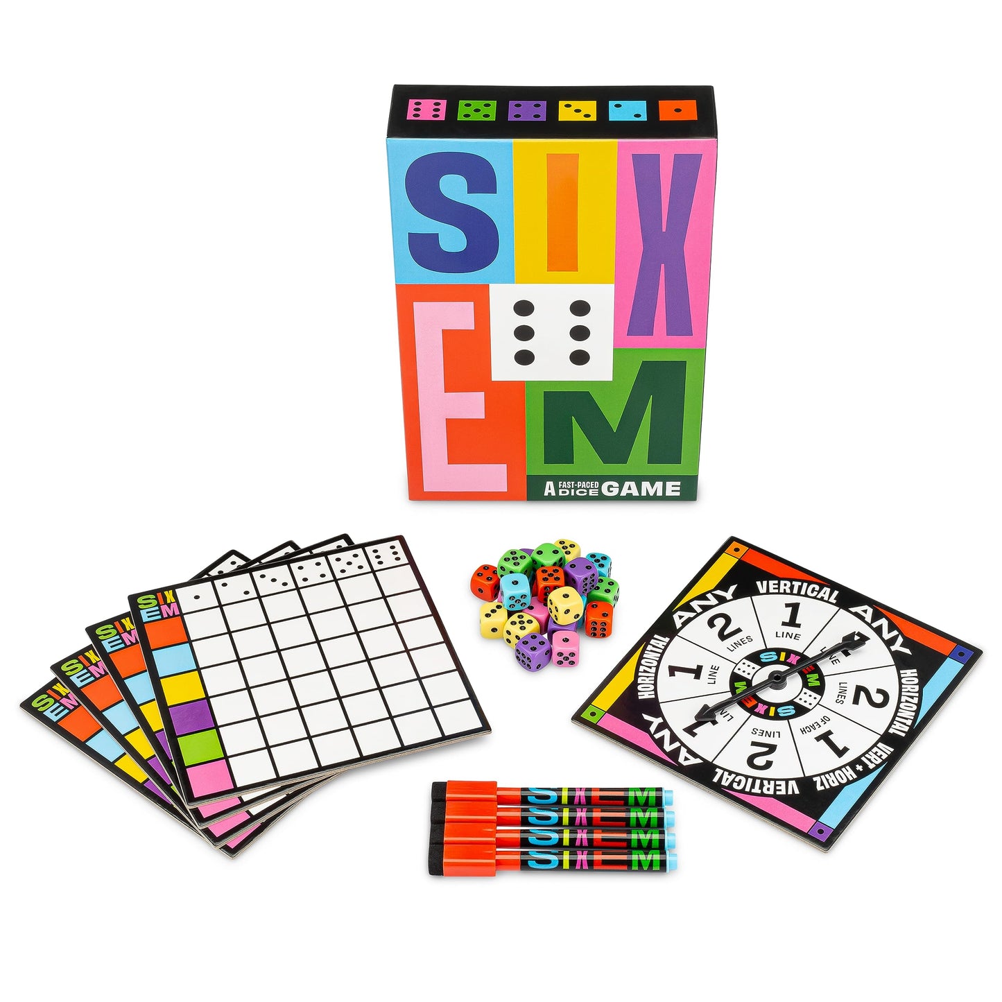 Hootenanny Games Sixem Dice Game | Speed, Strategy & Sabotage For Game Night | Perfect For Family Games | 2-4 Players, Ages 10+