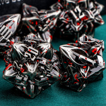 ARUOHHA Dungeons and Dragons Dice DND Metal Dice Set Handmade RPG Role Playing Games Blood Polyhedral Dice 6 Sided D&D Dice Set