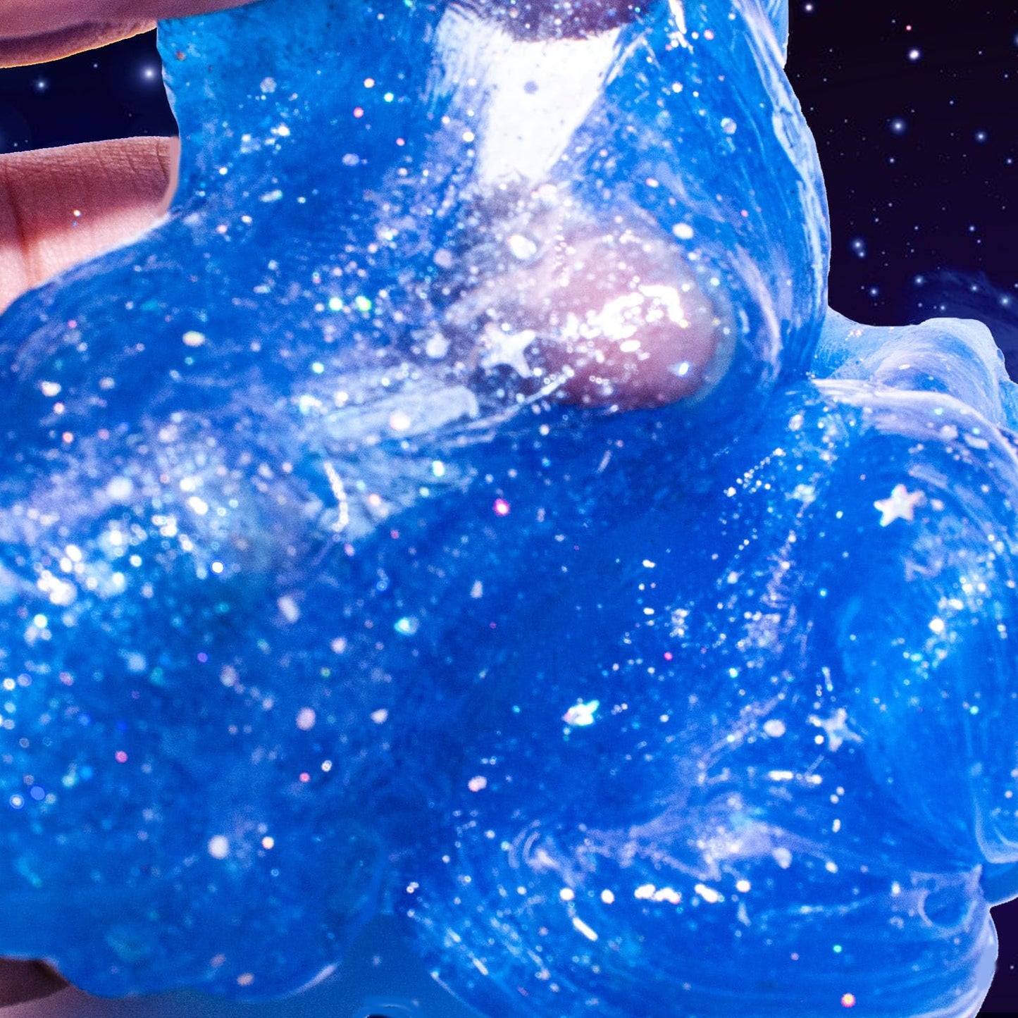 24 Pack Blue Galaxy Star Slime,Party Favor For Kids Girls & Boys,Non Sticky, Stress & Anxiety Relief, Wet, Super Soft Sludge Toy, Easter Egg Filling Stuffers