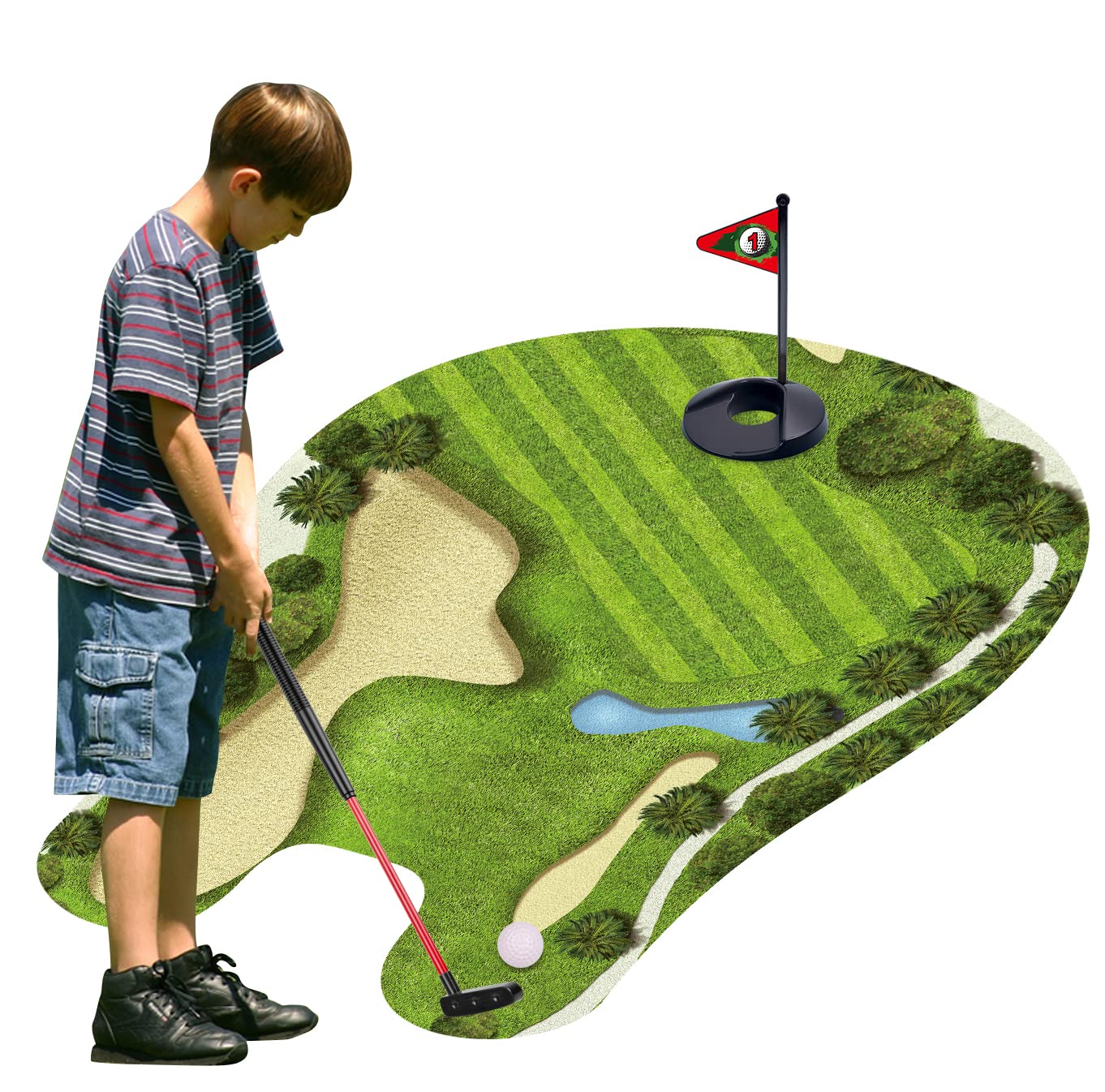 Goodlysports Toilet Golf Game-Practice Mini Golf In Any Restroom/Bathroom - Great Toilet Time - Dad Gifts, Funny Gifts For Dad, Funny White Elephant Gifts, Gag Gifts For Husband, Boyfriend, Men.
