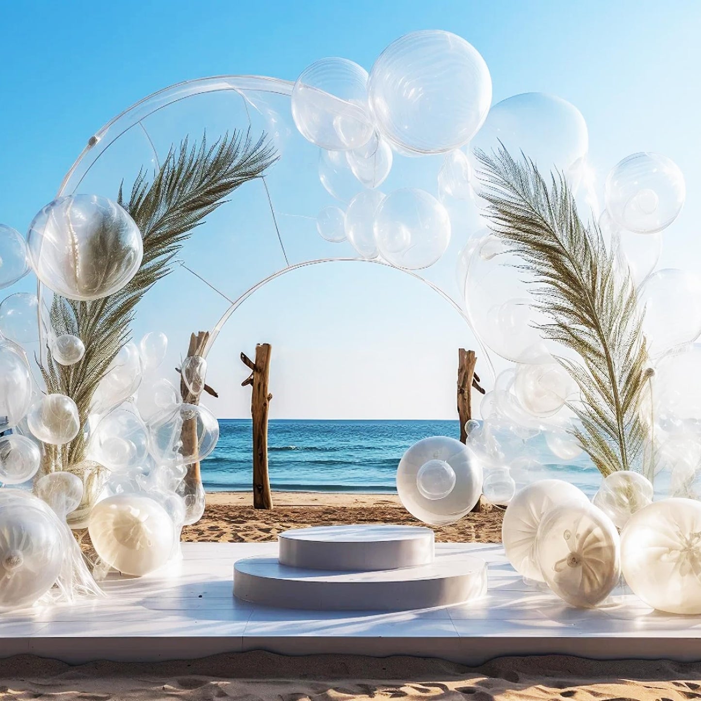 170 Pieces Clear Balloons Different Sizes 5 10 12 18 Inch Clear Balloon Arch Clear Round Balloons Clear Balloon Arch For Birthda