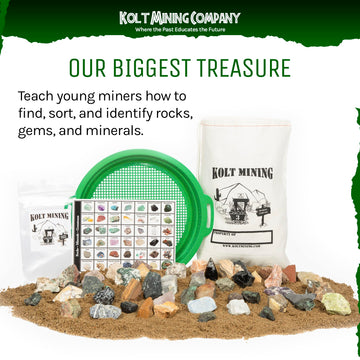 Kolt Mining Activity Dig Kit – Emeralds And Gemstone Mix For Kids – Excavate Real Crystals, Rocks, And Minerals – Great Stem/Steam Teaching Tool – Rock Collection For Geology Enthusiasts