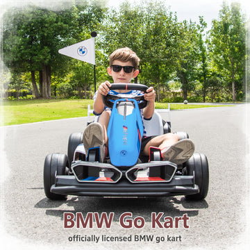 36V Electric Go Kart For Kids, Drift Racing Go Kart, Licensed Bmw 7.5 Mph Electric Go Kart With Drift Race Pedal, Adjustable Sea