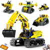 Lecpop 5 In 1 Building Toys Stem Robotics Kit, 430 Pcs Blocks Rc Robot Erector Sets, App & Remote Control Excavator Science Kits