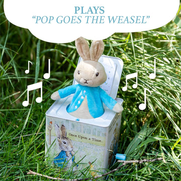 KIDS PREFERRED Beatrix Potter Peter Rabbit Jack-in-The-Box, Multi-colored, Tin, Model 24106, Standard Size