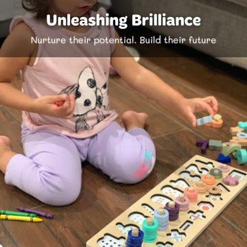 Bekilole Wooden Montessori Toys For Kids Number Puzzles Sorter Counting Shape Stacking Preschool Toys For Boy Girl Toddler Learn