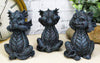 Ebros Whimsical Three Wise Dragon Hatchlings See Hear Speak No Evil Baby Dragons Collectible Figurine Miniature Set 3.5' Tall Each Dungeons And Dragons Medieval Renaissance Decor