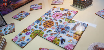 Eco Coral Reef | Strategic Tile-Laying Board Game | Colorful Tile Placement Tabletop Game | 2-4 Players | Playtime 30-60 Min | B