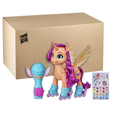 My Little Pony: A New Generation Movie Sing 'N Skate Sunny Starscout - 22.5 Cm Remote Control Toy, 50 Reactions, Lights And Music, Multicolor, F1786Ff2