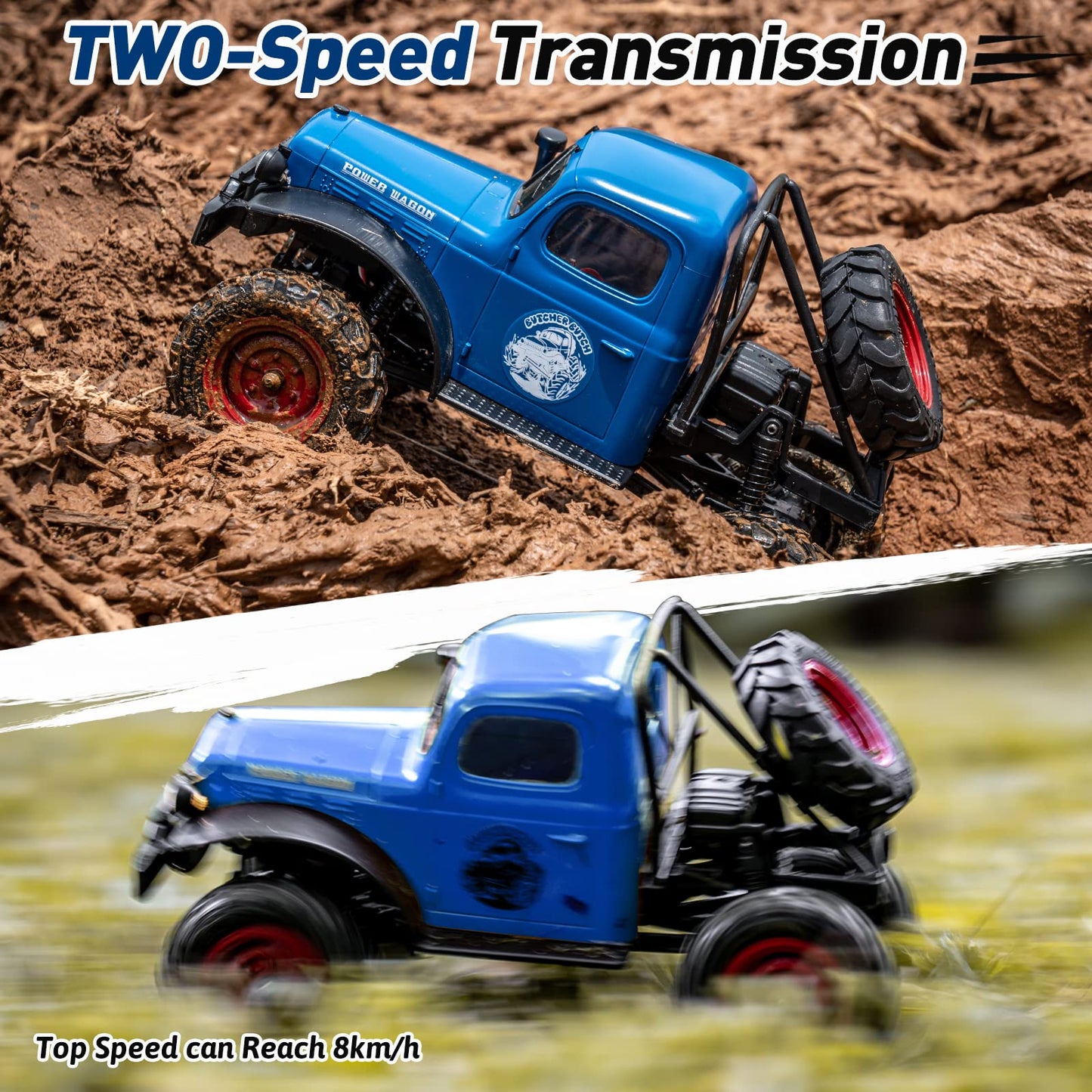 Beezrc Fms Rc Crwaler 1/24 Scale Fcx24 Power Wagon Rtr 4Wd 2.4Ghz 3Ch Offroad Rc Car Model Vehicle Hobby Grade Remote Control Ca