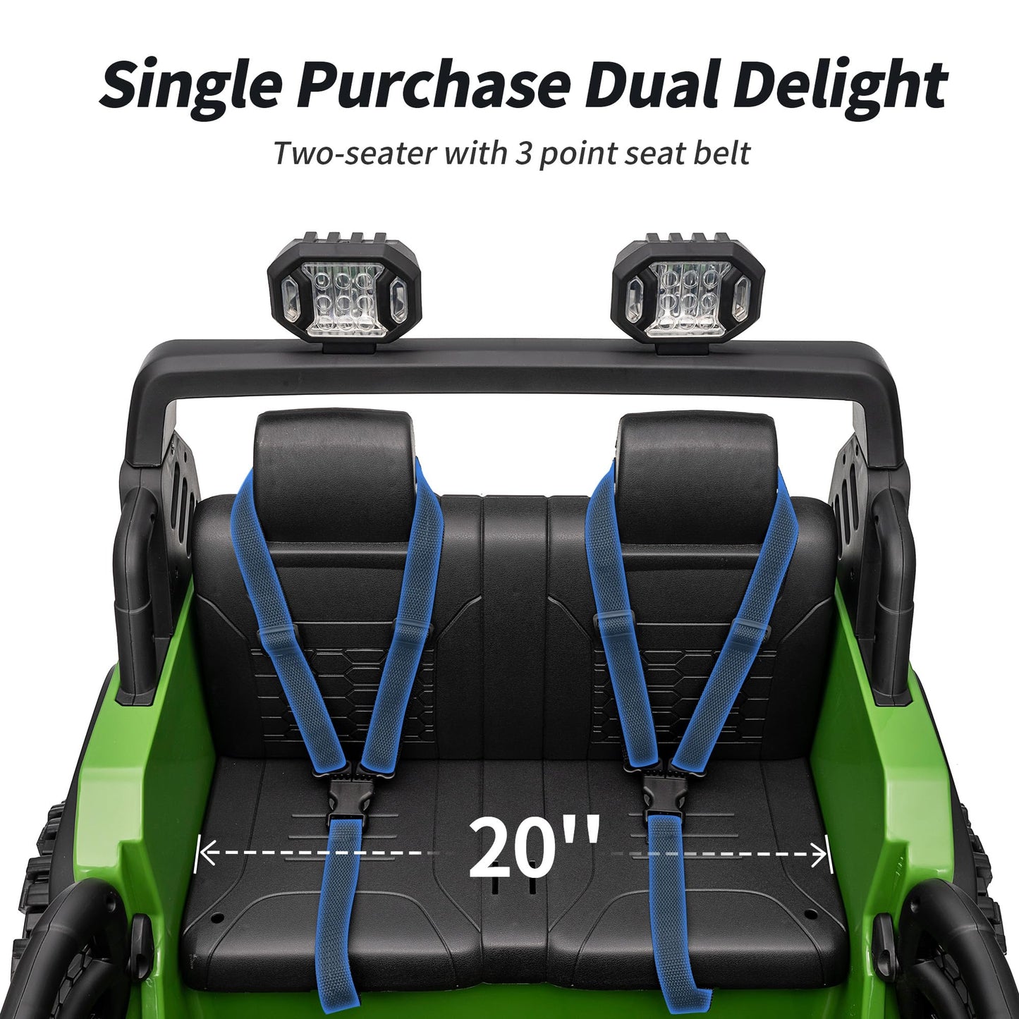 Outfunny 2-Seater Ride On Truck Toy, 12V Electric Truck Car For Kids Boys Age 4-8 W/Remote Control, Bluetooth, Capacity 150Lbs -