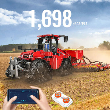 Mould King Crawler Tractor Building Toys, 1698 Pieces 4X4 Tracked Tractor Building Sets For Adults/Kids Age 8+, Construction Vehicle Model Blocks Kit Creative