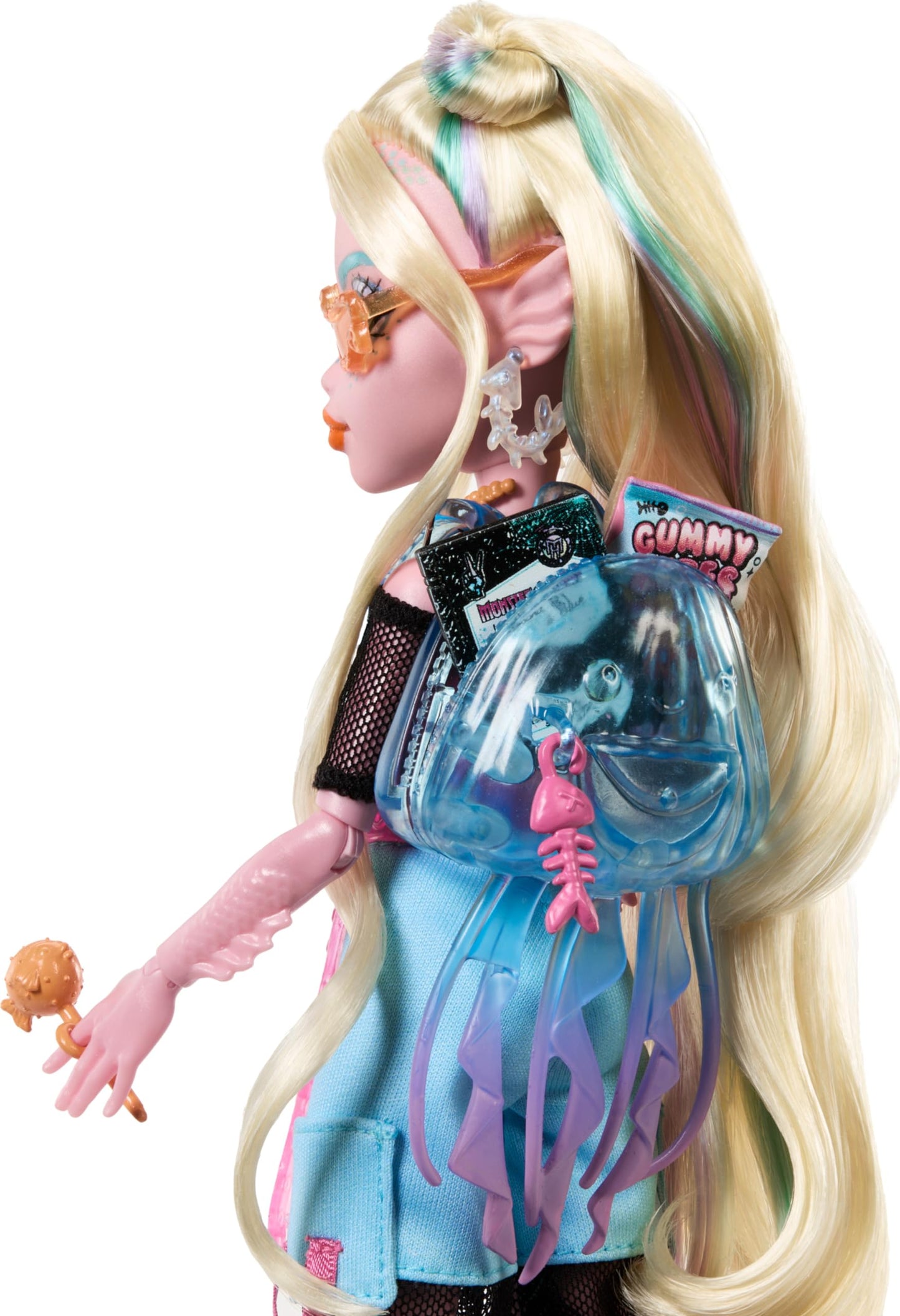 Monster High Lagoona Blue Doll with Pet Fish Neptuna, Accessories, Multicolor, Model HXH75