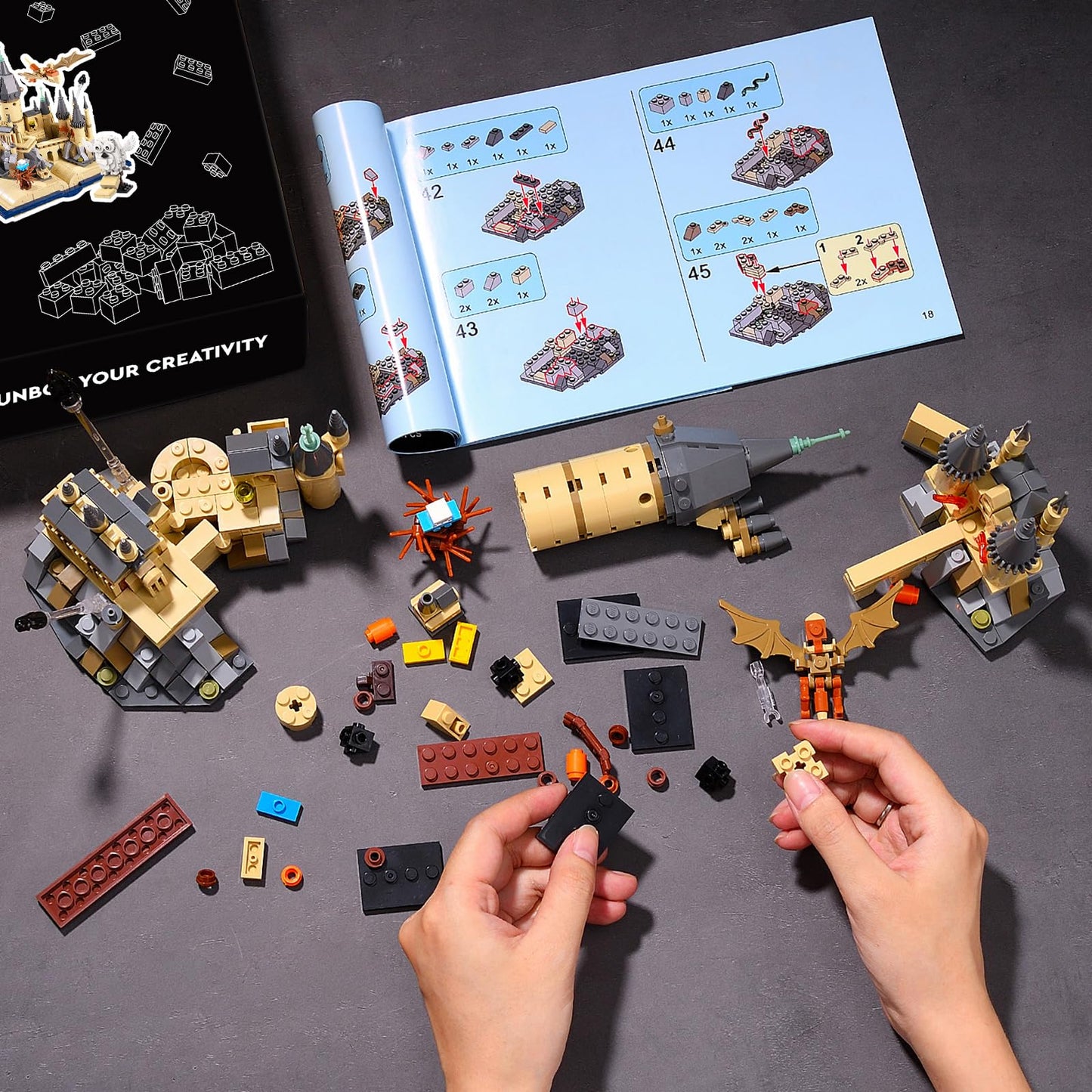 Vziimo Magic Castle Book Building Set, Creative Stem Toys Gifts For Boys Girls 8-14, Collectible Display Castle Kit For Adults Kids Movie Fans (727 Pcs)