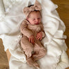 OYESY 19" Reborn Baby Doll - Lifelike Soft Vinyl Skin-colored Handmade Realistic Newborn for Girls, Washable Gift