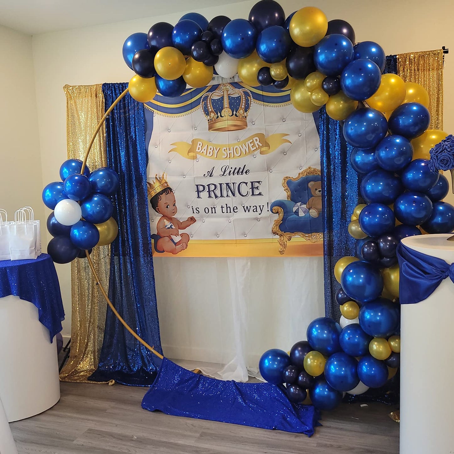 Chrome Blue Balloons 12 Inch, Double-Layered Metallic Royal Blue Balloons, Shiny Thick Chrome Metallic Dark Blue Latex Helium Balloons For Boys Men Birthday Graduation Party Decoration Supplies