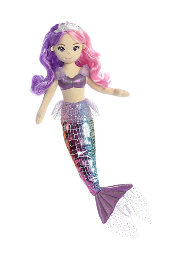 Aurora® Rainbow Sea Iris™ Stuffed Doll - 18 Inches, Multi-color, Polyester, Model 33234 - Imaginative Play Companion