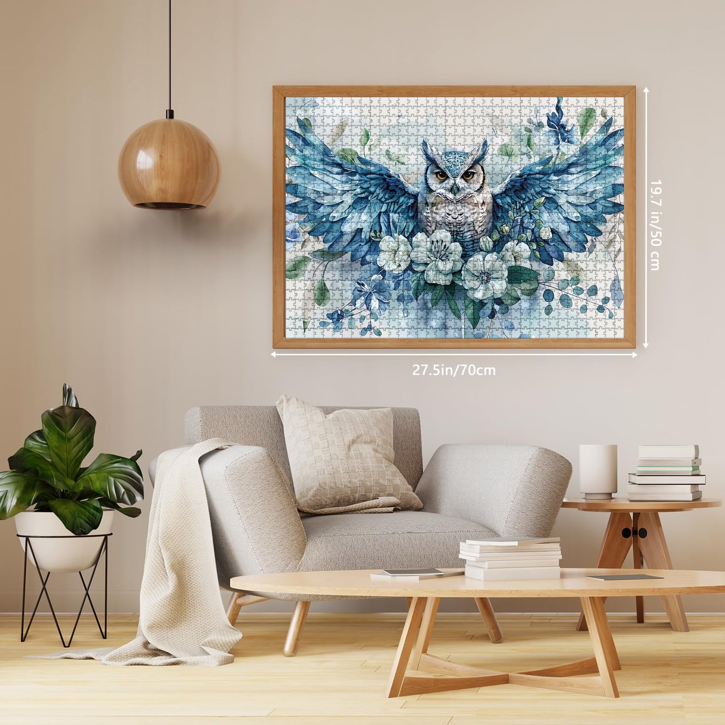 Buhah Owl Flower Puzzle Fantasy Painting Puzzles For Adults 1000 Pieces Bird Animal Art Jigsaw Puzzles Hard Challenging Puzzles