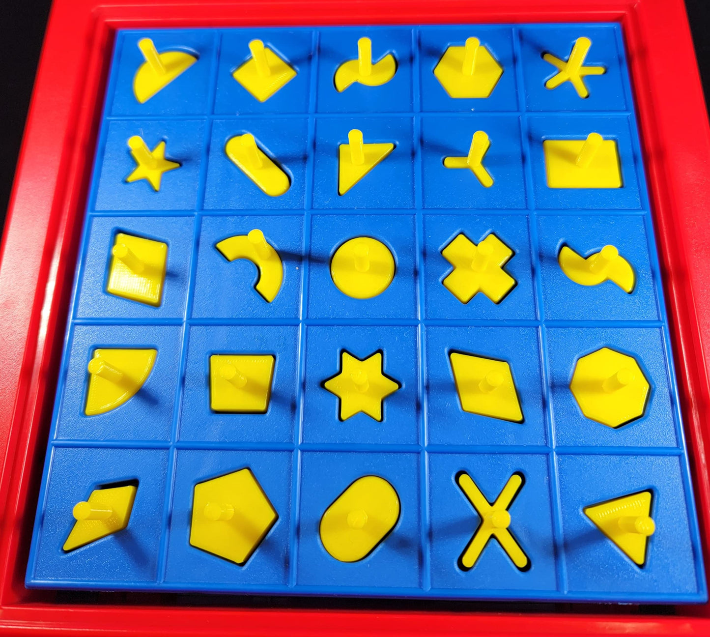 Perfection Board Game Complete Set Of 25 Replacement Pieces Parts Shapes Pegs