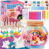 Unicorn Terrarium Kit For Kids - Arts & Crafts Activities Sets With Glow In The Dark Painting - Diy Unicorn Toys Birthday Gifts