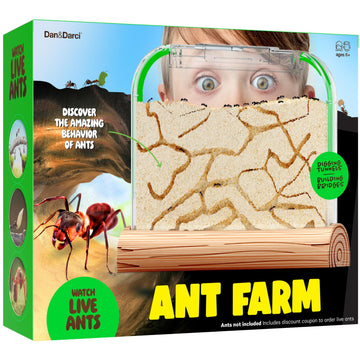 Ant Farm Kit For Kids - Farms Colony - Includes Ants Voucher - Sand Habitat Kits - Bug Terrarium House - Educational Science Gifts For Kid - Nature Learning Toys For Boys, Girls & Adults