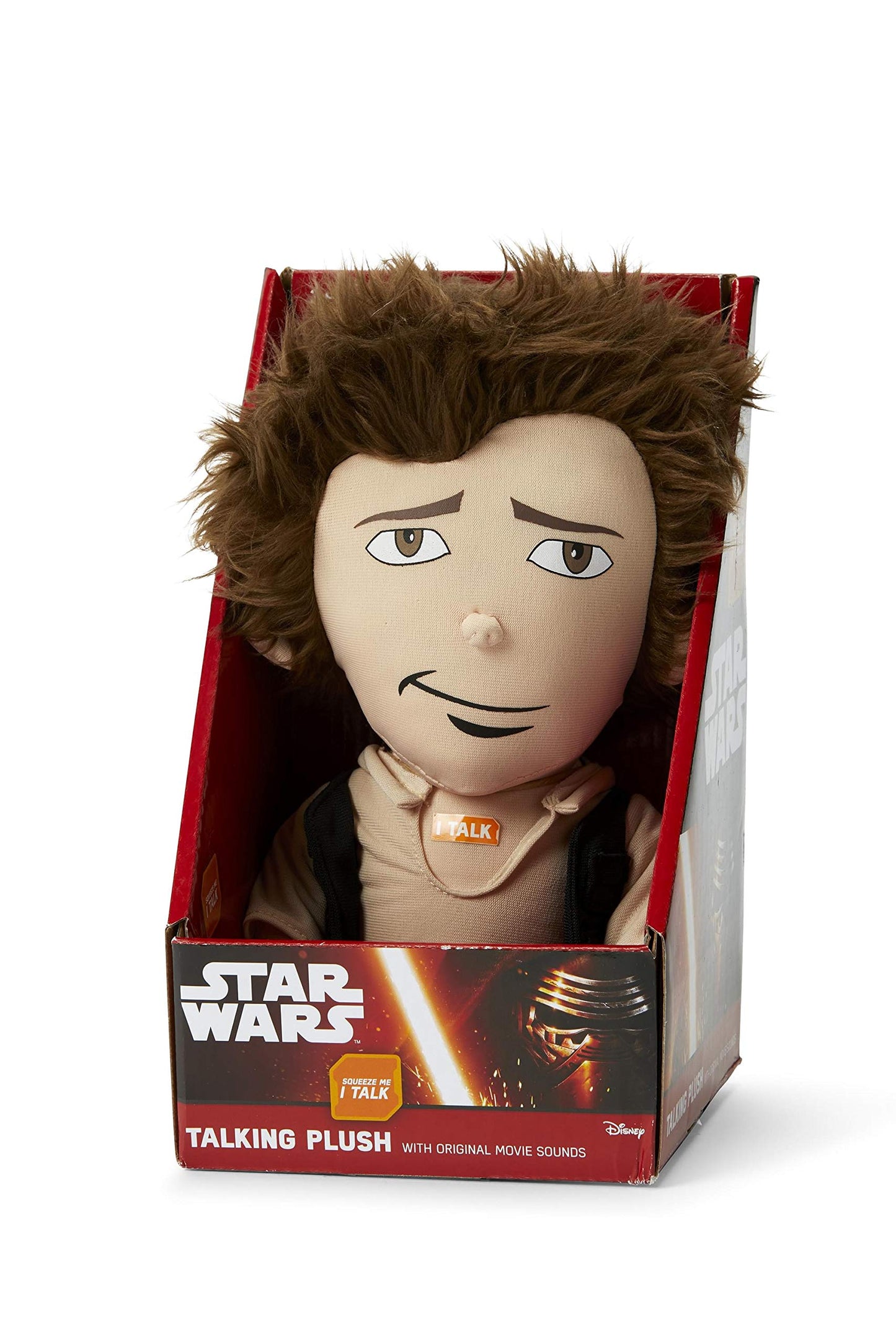 STAR WARS Han Solo Talking Plush Toy, 9" Tan/Blue, SW01887, Soft Polyester