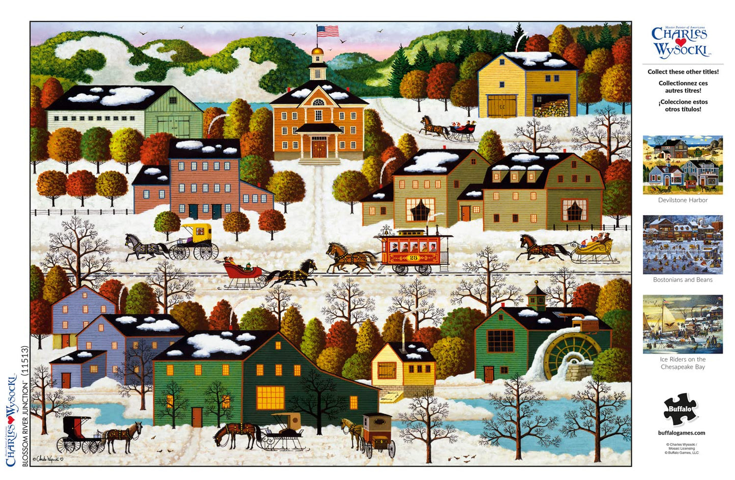 Buffalo Games - Charles Wysocki - Blossom River Junction - 1000 Piece Jigsaw Puzzle For Adults -Challenging Puzzle Perfect For Game Nights - Finished Size Is 26.75 X 19.75