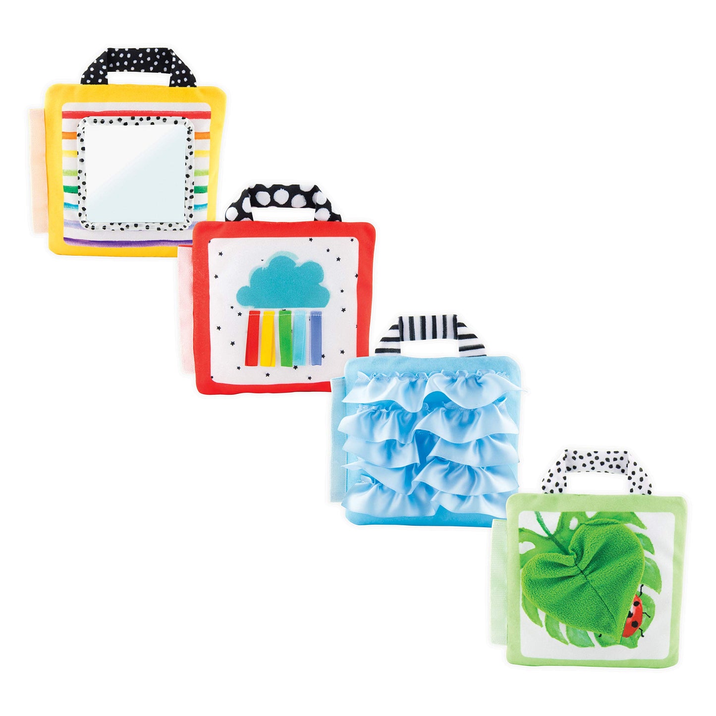 Sassy Reversible Soft Sensory Activity Panels, 4Count, Ages 0+ Months