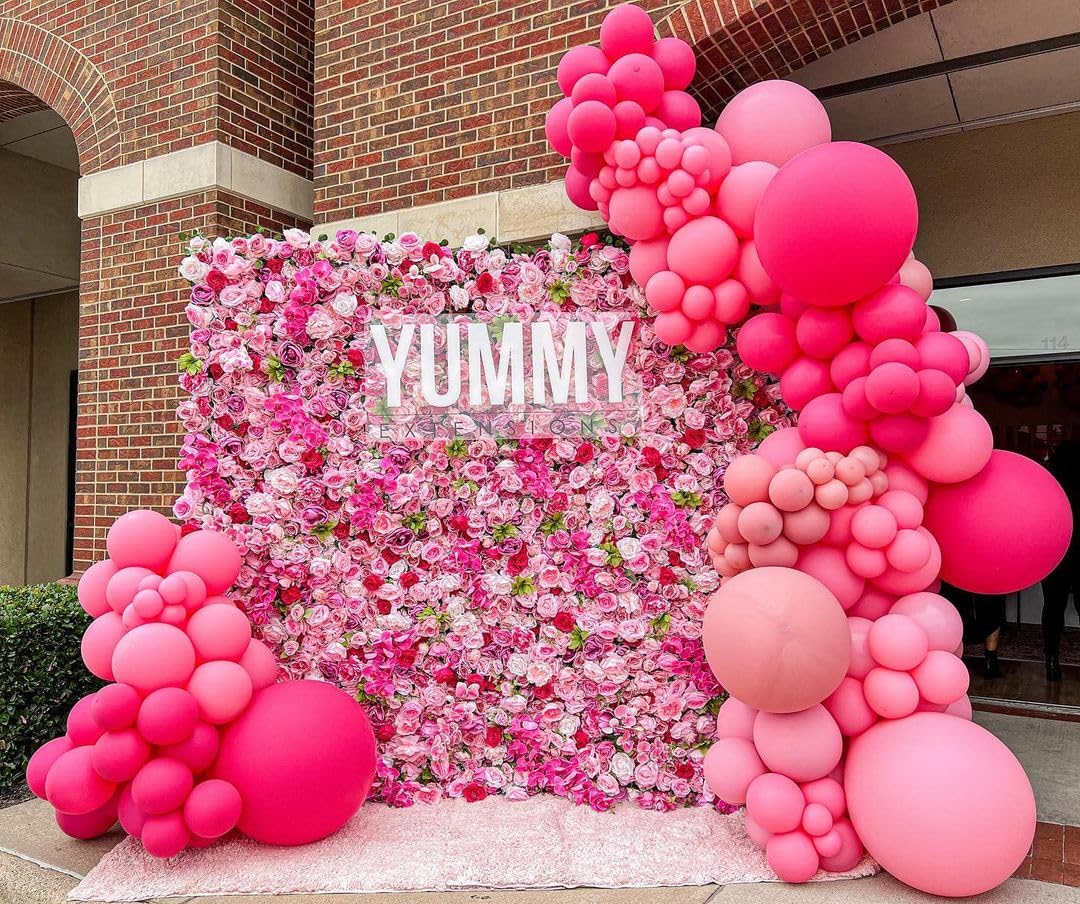 Bezente Pink Balloons Latex Party Balloons - 150 Pack 5 Inch Matte Pink Helium Balloons For Birthday Wedding Anniversary Baby Sh