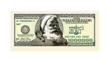American Art Classics Santa Claus Million Dollar Bill - (Pack Of 25) - Limited Edition Collectible Novelty Dollar Bill - Best Stocking Stuffer Gift