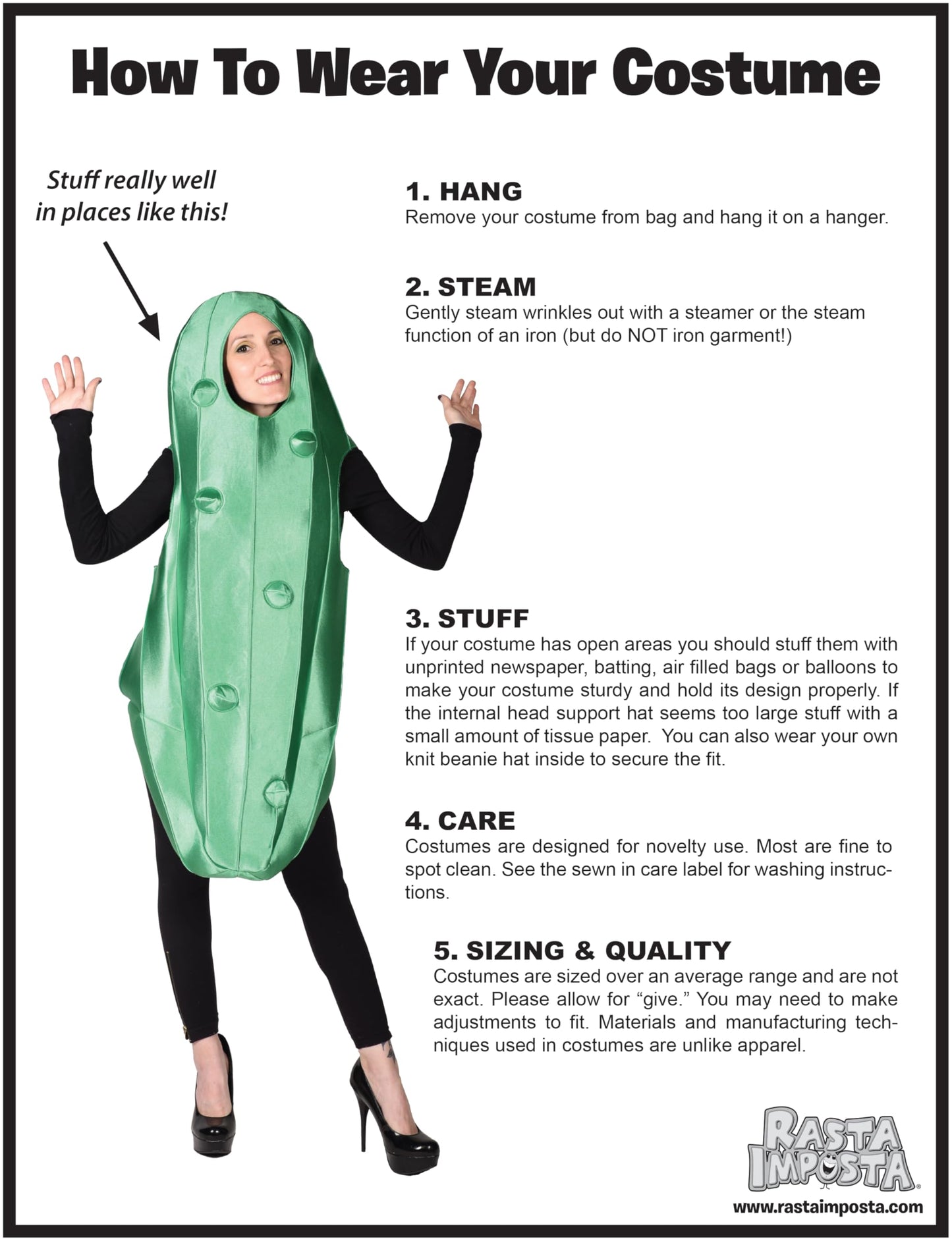 Rasta Imposta Ultimate Green Pickle Condiment Halloween Costume, Child Size 7-10