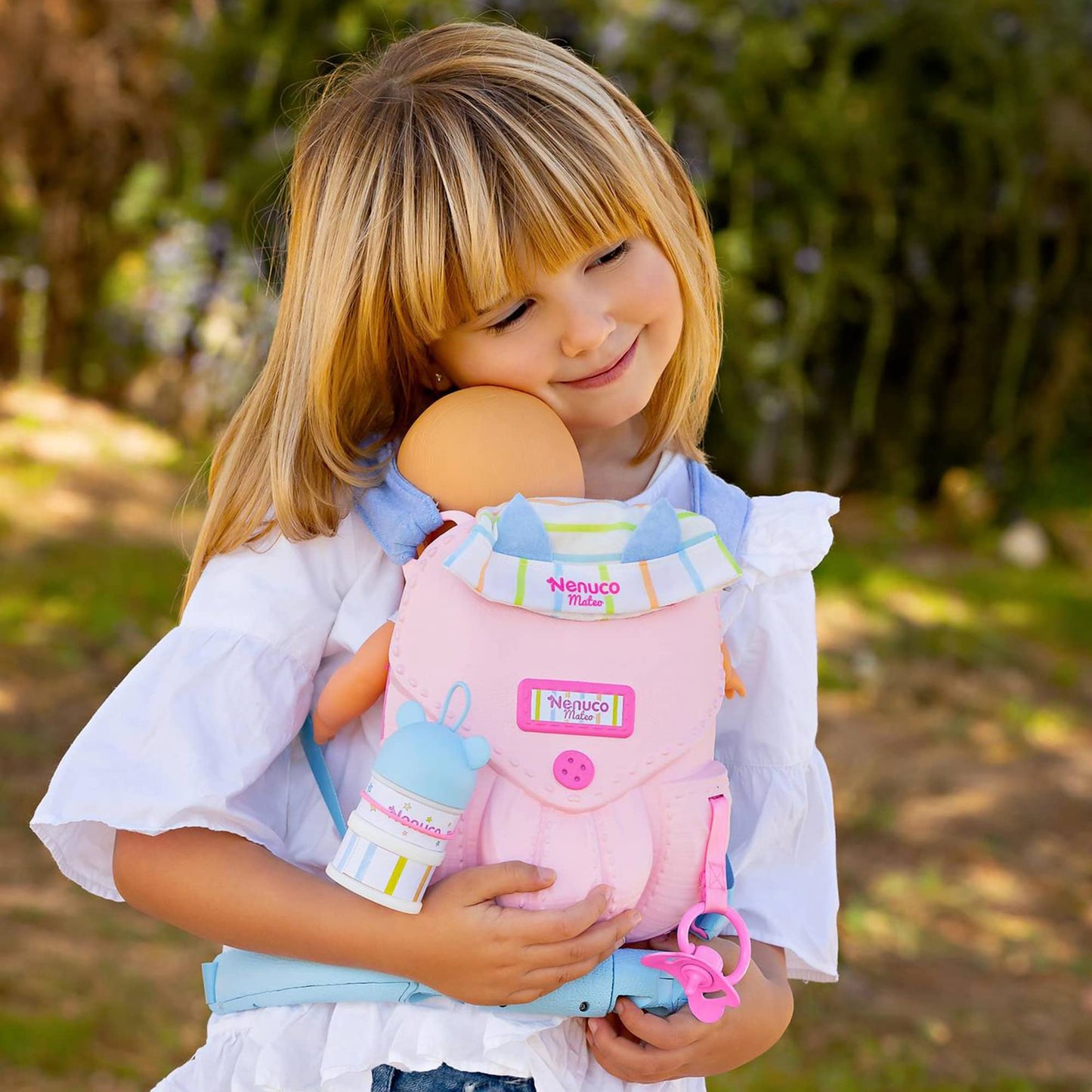 Nenuco On A Walk with Mateo Baby Doll with Baby Carrier, Accessories for Babies, 14 Doll