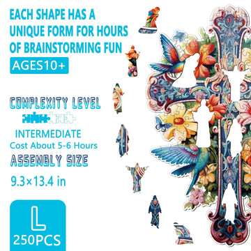 Wooden Puzzles for mature-themeds - Blessing Cross Easter Puzzle Unique Shaped Wooden Jigsaw Puzzles for mature-themeds Wood Puzzles mature-themed Perfect for Birthday Gift 250 Pieces 13.4 x 9.3in Large